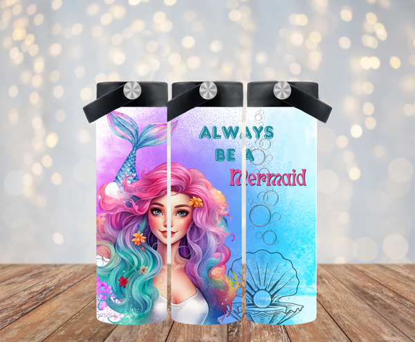 Always be a Mermaid Thermo Flasche