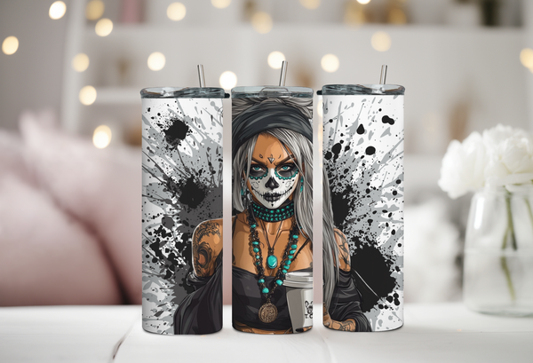 Paint Coffee Girl Tumbler