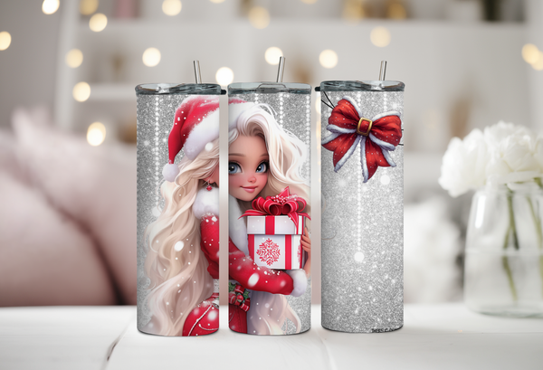 Christmas Present Girl Tumbler